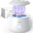 Ultrasonic Retainer Cleaner, EVA BELLE Rechargeable Denture Cleaner Machine, Tooth Cleaner MouthGuard Cleaner, Portable Retainer Cleaner for Night Guards, Braces, Aligner, Toothbrush, Jewelry and More (White)