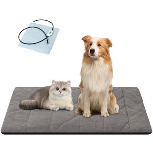 Vagascape Dog Pad (48"x28") - Waterproof Heated Mat & Pet Bed for Indoor and Outdoor Use, Chew Resistant Cord, Machine Washable Cover with Wheat Pattern Quilting, for Cats and Pets