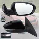 Right Passenger Side Mirror Compatible With 2014 2015 Kia Optima With Manual Folding Power Glass Turn Signal Heated Black Replace#876204C501(6Pins)
