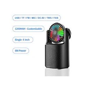 Biconic Bluetooth Multi Color Music Fan Speaker Box