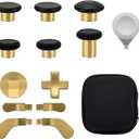 13 in 1 Metal Thumbsticks for Xbox One Elite Series 2, Elite Series 2 Controller Accessory Parts, Gaming Accessory Replacement, Metal Mod 6 Swap Joystick, 4 Paddles, 2 D-Pads, 1 Tool (Plating Gold)