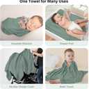 MEXXI Muslin Swaddle Blankets, 2 Pack Receiving Blankets, Breathable Soft Baby Wrap for Boys and Girls, Registry & Gift, 43 x 39 inches (Sage Green+grey)