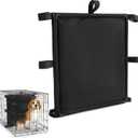 HOMBYS Securely Attached Dog Crate Divider, Thick Dog Kennel Divider with Ties and Fixed FramePuppy Accessories for Puppy TrainingDivider Only, Without Crate, 24x22.5 inches, Black