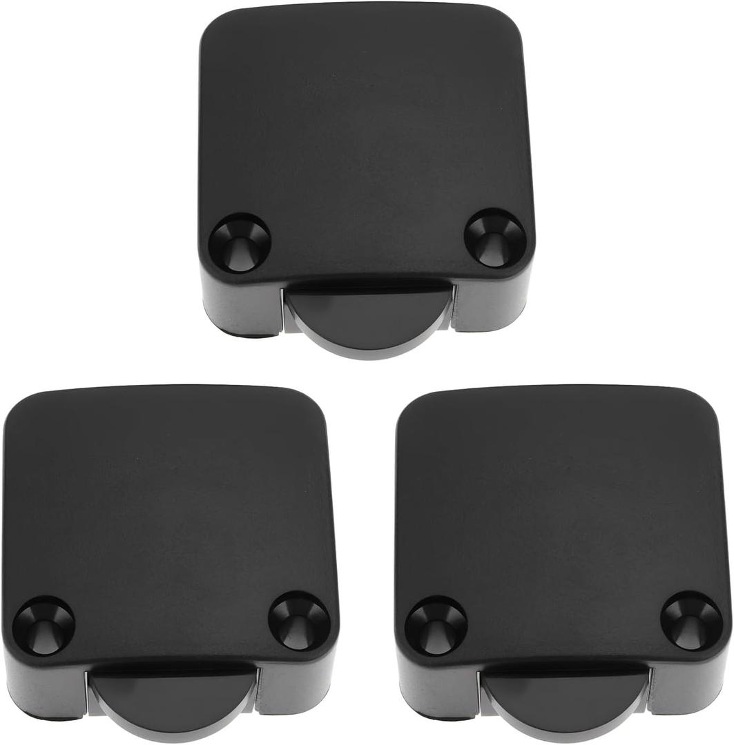 3pcs Wardrobe Cabinet Light Switch Model 202A 2A 250V Automatic Reset Door Switch Black