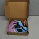 Soulchen 5 Pack Figure 8 Fitness Resistance Bands Elastic Bands(10 Lbs-25 Lbs-35 Lbs-40 Lbs-50 Lbs) for Arm, Back, Chest and Shoulder, Yoga, Pilates, Stretching, Workout for Women Men (Color Scheme 1)