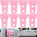 Door Hinge Cover Trim Exterior Accessories Decoration for 2018-2025 Jeep Wrangler JL JLU Sport Sahara Freedom Rubicon Unlimited & Gladiator JT 2-Door and 4-Door (Pink 8PCS)