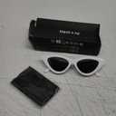 Joopin Trendy Heart Shaped Sunglasses Vintage Retro Sun Glasses for Women (A02-white Black)