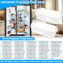 [2 PACK] UPGRADED FFSS2615TS0 LFSS2612TF0 LFSS2612TE0 LFSS2612TP0 LFSS2612TF4 FFSS2615TS2 FGHS2631PF4A Refrigerator Door Bin Compatible with Frigidaire Door Shelf 240356402 Refrigerator Door Shelves