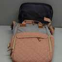 Diaper Bag with Changing Station, Waterproof 3 in 1 Baby Diaper Backpack with Foldable Changing Pad, Pink-Grey