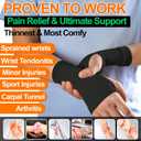 MGANG Wrist Support Sleeves, 1 Pair Wrist Compression Gloves for Unisex, 20-30 mmHg Wrist Brace Support for Carpal Tunnel, RSI, Tendonitis, Sprains, HandInstability, Pain Relief, Black M