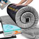 GAIALOOP 3 Inch Memory Foam Camping Mattress, Dual Layer Thick Sleeping Camp Pad for Car Tent Cot, Roll-Up Portable Glamping Floor Bed for Guests Sleepover