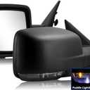 Side Mirror Compatible with Towing Mirror 2009-2018 Dodge Ram 1500 2010-2018 Dodge Ram 2500 3500 with Power Heated Turn Signal temperature sensor Manual Folding Power Adjustment One Pair Smoke Lens
