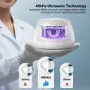 Ultrasonic Retainer Cleaner Machine 48kHz Denture and Aligner Cleaning Pod for Mouth Guards Night Guards Dental Trays Braces Toothbrushes Jewelry with 200ML Capacity, Low noise (Green)