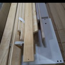 Brisca Full Size Loft Bed with Desk and Shelves,Multifunctionl Bedroom Bed Frame w/Two Built-in Drawers & Storage Staircase,Solid Wood Slats Support,for Kid Adult Boy Girl Teens,White