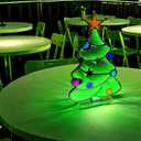14.9Inch Christmas Tree Infinity Tunnel Light Acrylic Xmas Tree Endless Extension Night Lamp USB Powered Colorful Table Light for Bedroom Living Room Home Decor