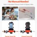 VEVOR RV Water Pump, 12V DC 6 GPM (22.7 L/min), 4-Chamber Self-Priming Diaphragm Water Pump with Automatic Pressure Switch, 70 PSI Max Pressure, On Demand for RV, Caravan, Marine, Yacht, Car Washing