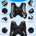 Weighted Vest Woman Man,8/12/16/20lbs Weight Vest with Plus Storage Pockets&Adjustable Straps,Durable Rucking Vests with Reflective Stripe for Walking,Running,Workout,Training, Weight Loss