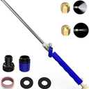 SISUPASSIE Jet Nozzle for Garden Hose, High Pressure Hose Tool with Different Nozzles and Quick