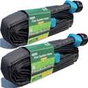 Secbulk 2025 Flat Soaker Hose 20 ft for Garden, 20' (10ft x 2) Linkable Drip Hose Diy Garden Irrigation System Saving 80% Water, Dual-layer Leak-free Design Water Hose with Holes
