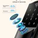 Built-in WiFi Smart Lock with Handle Set - Firstriver Fingerprint Keyless Entry Door Lock for Front Door, App Control, Digital Keypad Deadbolt, Auto Lock, Compatible with Alexa & Google Assistant