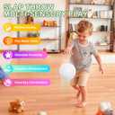 ddLUCK Sensory Activity Ball, Silicone Fidget Toys for Autism, ADHD, Stress & Anxiety Relief, 10 Colors Silent Calming Travel Play Fidgets Toy Balls for Kids 3+ & Adults with 20 Strings (White)