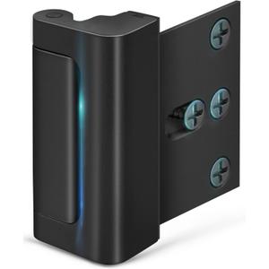 Home Security Door Reinforcement Lock - Child Proof High Security Door Lock Front Door Locks for Kids Safety Withstand 800 lbs Top Door Latch Lock Flip Door Guardian for Inward Swinging Inside Door