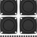 MECCANIXITY 4 Pcs Passive Radiator 2 Inch Woofer Vibrating Membrane, Rubber Vibration Diaphragm Plate Subwoofer for Bass Speaker Replacement, DIY(with 16pcs Screw)