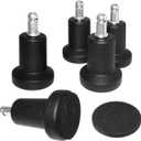 Bell Glides Replacement Office Chair or Stool Swivel Caster Wheels to Fixed Stationary Castors, for Carpet High Profile Bell Glides with Separate Self Adhesive Felt Pads, Chair Feet Wheel Stopper