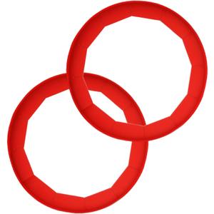 Antenda Adjustable Silicone Pie Crust Shields - Baking Protectors Cover Ring Fits 8-11.4 Inch Pies, 2 PCS (Red)