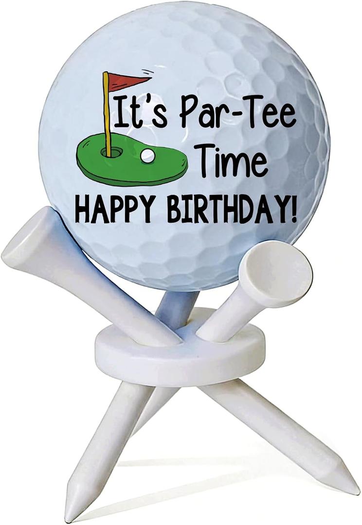 Dad Gift for Fathers Day, Birthday Golf Gifts for Men Women, Gift for Dad Husband Golfers Friends Coworkers Boss, Graduation Gifts for Men, Novelty Golf Ball Tabletop Display Gift 3 tees