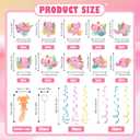 4 x 30 Pcs Axolotl Hanging Swirls Party Decorations Axolotl Birthday Party Spiral Decor Supplies Ceiling Decorations for Boys Girls Axolotl Fans