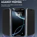 Compatible for iPhone 17 Air Privacy Screen Protector 6.5 inch, Anti Spy Anti Blue Light HD Tempered Glass Screen Protector Easy Installation, Case Friendly, 2 Pack Black