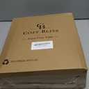 Cozy Bliss Faux Fur Throw Blanket for Couch, Cozy Warm Plush Striped Blanket for Sofa Bedroom Living Room, 50 * 60 Inches Beige