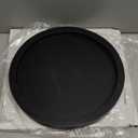 Rustic Decorative Wooden Serving Tray Home Decor Round Ottoman Coffee Table Trays Farmhouse Living Room Dinner Table Centerpiece Accessories Wood Candle Holder Tray for Kitchen Counter Bathroom Vanity (12", Black)