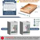 Pull Out Cabinet Drawers - 8x2 Size Options (12-29'W,18-21'D), Pre-Assembled with Soft Close Slides, Solid Beechwood, Easy Installation (16'W x 21'D)