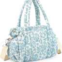 Small Gym Bag for Women, Mini Crossbody Gym Bag with Detachable Strap, Floral Tote Bag with Wet Pocket for Sport Work Fitness Travel