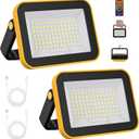 2 Pack Rechargeable Work Light, T-SUNUS Super Bright Portable SMD Flood Lights 5 Modes Battery Powered Job Site Lighting with Stand 180 Adjustable For Car Repairing Camping Fishing Hiking Emergency