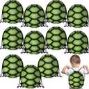 Yeyeplum 12 Pcs Turtle Party Favors Drawstring Bag Turtle Birthday Party Supplies Carnival Goodie Bags Birthday Gift Decoration