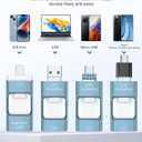 256GB Flash Drive for iPhone Photo Stick,Thumb Drive USB Stick High Speed Transfer USB Drives External Picture Video Storage Memory Expansion for iPhone/iPad/PC (Blue)