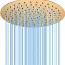 BSTIIU Rainfall Shower head, 12 Inch Round Shower Head, Wall or Ceiling Mounted Ultra Thin Stainless Steel High Pressure Shower Head with Touch-Clean Nozzles, Brushed Brass Gold