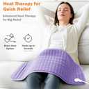17"x33" Heating Pad for Back Pain Relief, Electric Heating Pads for Neck/Shoulder/Muscle Pain, Auto Off, 6 Heat Settings - Mothers Day Christmas Gifts for Women Mom Sister Wife Grandma