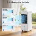 Portable Air Conditioners,Windowless Swamp Cooler Portable AC Unit, Cooling Fan That Blow Cold Air w/Remote 5L Tank 12 Speeds 9H Timer, Evaporative Air Cooler for Bedroom Indoor Room (white)