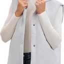 Womens Puffer Vest, Sleeveless Fall Winter Jackets, Stand Collar Lightweight Outerwear (Small)