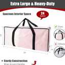 PANDA JOYS Extra Large Moving Bags with Zippers & Carrying Handles, Heavy-Duty Storage Tote for Space Saving Moving Storage, Fold Flat, Alternative to Box and Bin - 8 Pack, Semi-Transparent