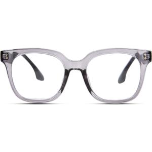 Oversized Reading Glasses for Women Men Large Square Frame Readers Trendy Eyeglasses with Spring Hinges (Grey)
