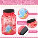 Tinlade 48 Pcs Valentine's Mason Jar Cards Bags Valentine Greeting Card Resealable Bags with Zipper Valentines Exchange for Kids Boys Girls School Class Classroom Party Favors Gifts (Diverse Style)