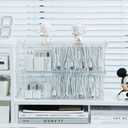 Yesesion Plastic Cable Organizer Box with 7 Compartments, Clear Cords Storage Case for Desk Drawer Accessories, Phone Charger, Art Crafts, Stationery Holder for Marker Pen, Pencils, Crayons