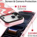 Bouvardia for iPhone 17 Pro Max Case, Cute Girly Design for Women, Shockproof & Aesthetic, Ripples (Pink)