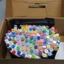 Caliart 121 Colors Alcohol Markers Brush Tip, Dual Tip Artists Coloring Markers Set Brush & Fine, Permanent Alcohol Based Colored Sketch Pens, Art Supplies Gifts for Adults Illustration Drawing