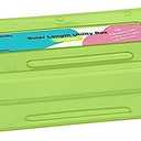 Enday Pencil Box Green, Storage Organizer Utility Box, Multipurpose Long Ruler Length School Office Supplies Plastic Pencil Case for Kids & Adults, 1PK